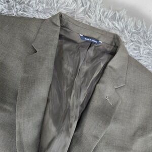 Ralph Lauren Mens 52R Olive Brown Silk Wool Blend Two Button Blazer Sport Coat